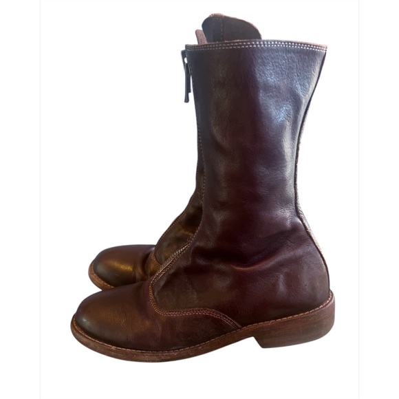 Guidi Front Zip 310 Soft Horse Leather Boots Cherry Cola Red Size 36/US Size 6 - Picture 7 of 8